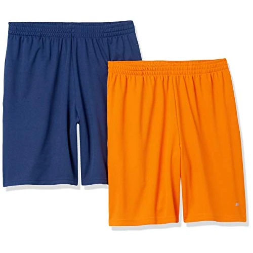 Offerta a tempo: Amazon Essentials Pantaloncini da Allenamento Sportivi Tecnici ad Alte Prestazioni per Palestra e Basket, vestibilità Ampia Uomo, Pacco da 2, Blu Marino/Rosso Pomodoro, M - 0.00% da 19.90 € a 19.90 €