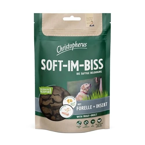 Zeitlich begrenztes Angebot: Christopherus Soft-Im-Biss Leckerlis für Hunde mit Forelle + Insekt, 125 g von 2.59 € auf 2.59 € (0.00% Rabatt)