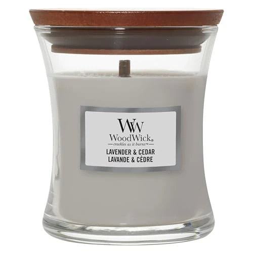 Offre limitée : WoodWick Jarre parfumée Moyenne avec mèche en Bois crépitante | Lavande et Cèdre | Jusqu'à 20 Heures de Combustion de 12.86 EUR à 10.29 EUR (remise 20%)