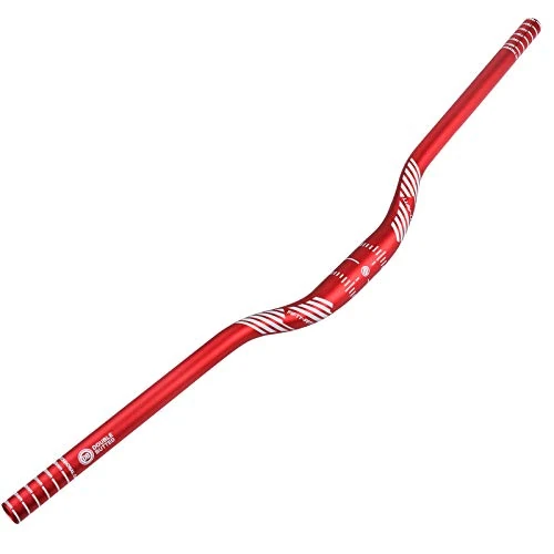 Offerta a tempo: FIFTY-FIFTY, manubrio MTB 31,8 Riser, manubrio in lega di alluminio, manubrio per mountain bike 31,8 mm di diametro, 780 mm di larghezza (Rosso) - 39% da 54.99 € a 33.43 €