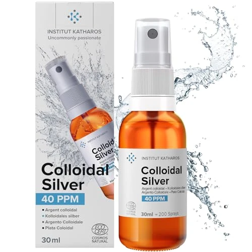 Institut Katharos ● Spray Argent colloïdal de poche 30ml ● 100% Naturel 40 PPM ● Certifié Ecocert en Cosmos Natural ● Fabriqué en France ● Élu meilleur produit 2021 en soins naturels par Top santé