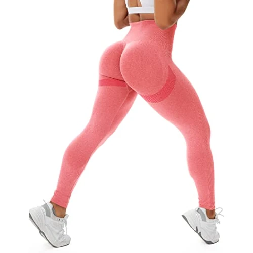 Oferta limitada: STARBILD Mallas Deportivas para Mujer Push Up, Pantalones de Gimnasia Cintura Alta, para Yoga y Fitness, H4160-rosa L de 29.99 € a 9.99 € (ahorro 67%)