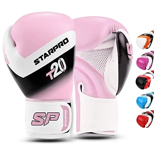 Offerta a tempo: Starpro Guantoni in Pelle Sintetica per Bambini. Guanti Allenamento per Piccoli da Boxe, Sparring, Muay Thai, Kickboxing, Fitness, Pugilato - Vari colori - 4oz 6oz - 0.00% da 31.99 € a 31.99 €