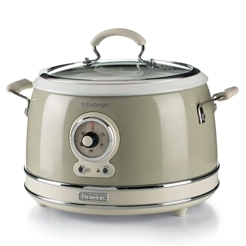 Oferta limitada: ARIETE 290403 Arrocera Rice Cooker & Slow Cooker, cocción a vapor, línea vintage, 3.5 L, revestimiento cerámico antiadherente, 650 W, beige de 77.40 € a 77.40 € (ahorro 0.00%)