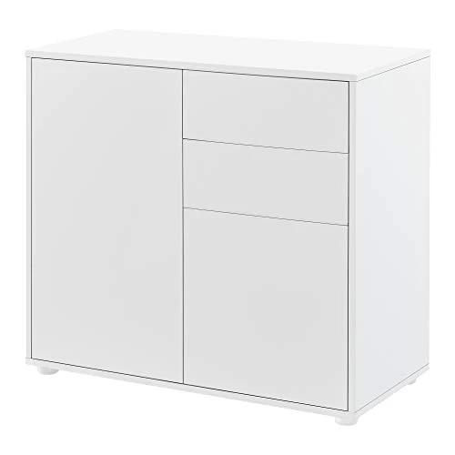 Commode Paarl druk en open 74x79x36 cm wit mat