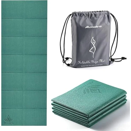 Oferta limitada: Avoalre - Alfombra de yoga antideslizante plegable gruesa y resistente | Alfombra de viaje para pilates, gimnasio, aeróbic, estiramiento, entrenamiento con bolsa de 39.99 € a 32.99 € (ahorro 18%)