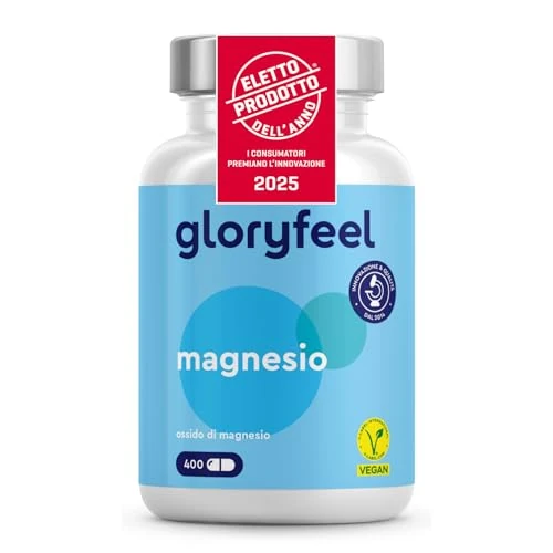 Magnesium Oxide 760mg - High Strength with 400mg Elemental Magnesium - 400 Capsules - Supplement for Women & Men