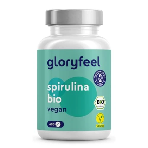 Espirulina Orgánica 3000mg - 600 Comprimidos de 100% BIO Spirulina - Energía, Detox, Fuerza y Efecto de Saciedad - Alta Dosis en Ficocianina 26% - Certificación ecológica oficial