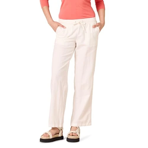 Offre limitée : Amazon Essentials Pantalon à Jambes Larges en Lin Mélangé avec Cordon de Serrage, Coupe Décontractée (Disponible en Grande Taille) Femme, Blanc Vif, XL de 29.30 € à 27.11 € (7% de remise)