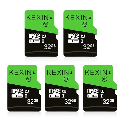 Zeitlich begrenztes Angebot: KEXIN Micro SD Karte 32GB 5er Pack, UHS-I MicroSDHC Speicherkarte bis zu 80 MB/s (Class 10 U1 C10) Memory Karte SD Card für Kameras, Tablets und Android Smartphones Sicherheitssystem von 41.99 € auf 35.69 € (15% Rabatt)