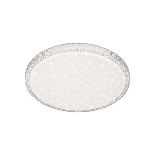 Oferta limitada: Briloner Leuchten Lámpara de Techo LED, plafón con decoración de Estrellas y Cristales, Regulable, Incluye Remoto, Control de Temperatura de Color, luz Nocturna, diametro 39,3 cm, Blanco de 32.95 EUR a 18.13 EUR (ahorro 45%)