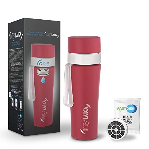 Offerta a tempo: Laica Borraccia Filtrante In Acciaio, Rosso, 0.55 l, 1 Filtro - 64% da 24.90 € a 8.99 €
