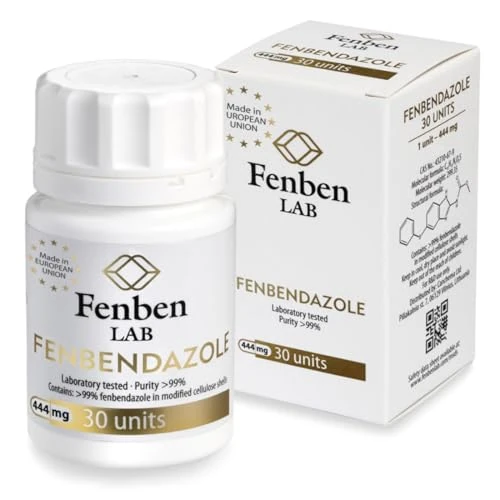 Limited-time offer: Fenbendazole 444mg, Purity >99%, by Fenben Lab, Continuously Tested, Certificate of Analysis (Quality Protocol) Included, 30 capsules from 57.99 GBP to 51.99 GBP (save 10%)