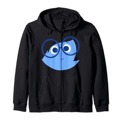 Offerta a tempo: Disney Pixar Inside Out Sad Face Halloween Felpa con Cappuccio — 15% da 42,99 € a 36,49 €
