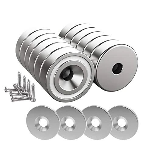 Zeitlich begrenztes Angebot: Magnetpro 12 Stück Starke Magnete 20 x 7 mm 10 KG Kraft, Helles Silber von 13.99 € auf 13.99 € (0.00% Rabatt)