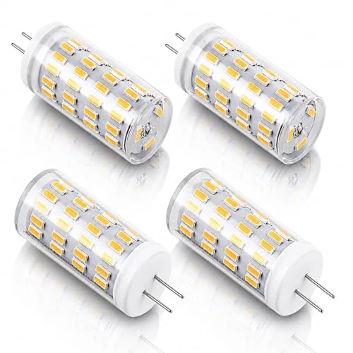 Offerta a tempo: Bsxywa G4 LED 12V Lampadine, AC/DC 12V 5W Equivalente a 40W Lampada Alogena, Bianco Caldo 3000K, 400LM, Nessun Sfarfallio, Non Dimmerabile, Confezione da 4 Pezzi - 0.00% da 12.99 € a 12.99 €