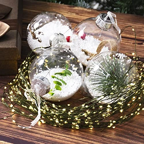 Offerta a tempo: Albero di Natale trasparente decorazione palla infrangibile ornamenti di Natale pezzo centrale grande palla da appendere, adatto per feste di nozze decorazione - 10% da 22.99 € a 20.75 €