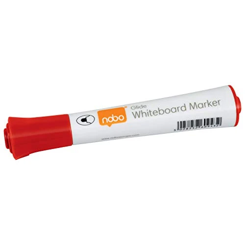 Offerta a tempo: Nobo Glide Pennarelli per Lavagna Bianca Cancellabili a Secco, Punta Tonda Larga 2 mm, Confezione da 10, Rosso, 1915266 - 35% da 15.80 € a 10.30 €
