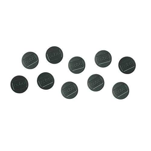 Nobo Magnete für magnetisches Whiteboards, 10 Stück, 32 mm, Schwarz, 1915298