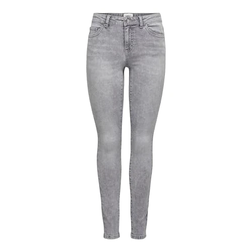 Oferta limitada: ONLY Onlwauw Life Mid Sk Bb Bj694 Noos, Jeans Mujer, Gris (Medium Grey Denim), XS de 34.99 € a 29.89 € (ahorro 15%)