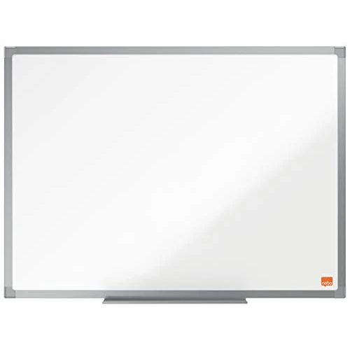 Offerta a tempo: Nobo Lavagna Bianca Non-Magnetica in Melamina, 600 x 450 mm, Cornice in Alluminio, Sistema di Montaggio ad Angolo, Incl. Vaschetta Porta Accessori, Gamma Essence, Bianco, 1915269 - 27% da 31.72 € a 23.13 €