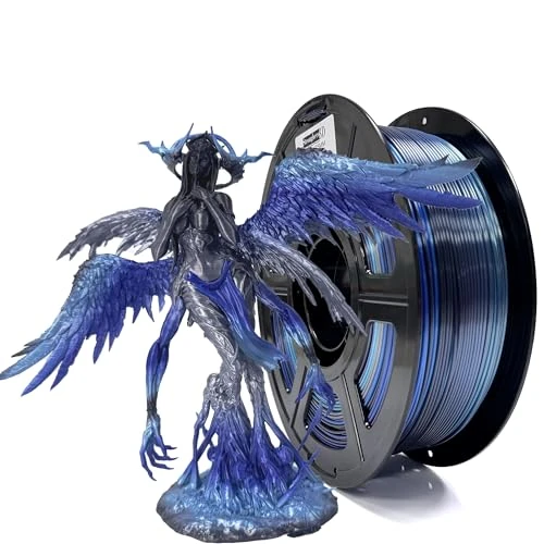 Offerta a tempo: Stronghero3D Filamento PLA per stampante 3D 1,75mm seta argento galassia blu precisione +/-0,05mm Peso netto 1kg Ender3 Cr10 - 0.00% da 19.47 € a 19.47 €