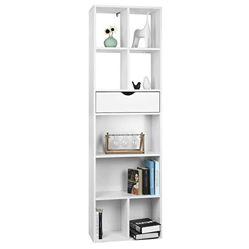 Offerta a tempo: EUGAD Libreria Bianca, Scaffale Soggiorno con 8 Vani Portaoggetti - 0.00% da 78.99 € a 78.99 €