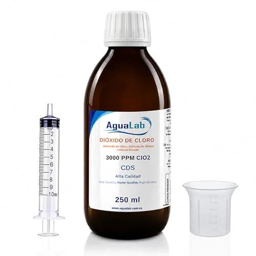 Limited-time offer: Agualab Chlorine Dioxide, 250 ml, Crystal, 3000 PPM with Ultra-Pure Water, Manufactured in a Registered Spanish Lab from 24.50 £ to 24.50 £ (save 0.00%)