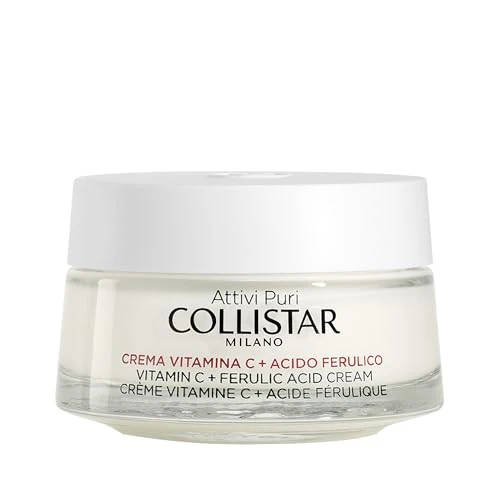 Offerta a tempo: Collistar Attivi Puri Crema Vitamina C + Acido Ferulico, Trattamento Illuminante Antiossidante, Protegge da Radicali Liberi e Inquinamento, Texture Leggera Oil Free, per Tutti i Tipi di Pelle, 50 ml - 38% da 39.72 € a 24.50 €
