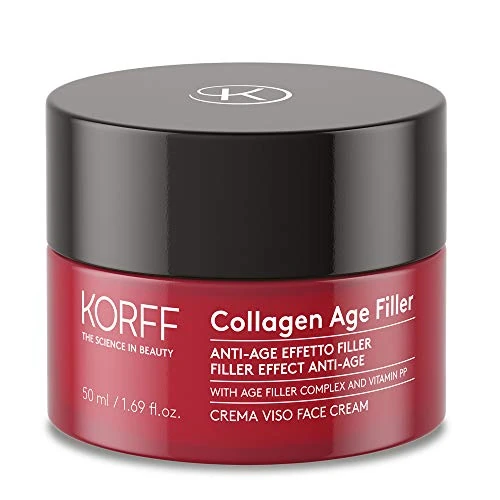 Offerta a tempo: Korff Collagen Age Filler Crema Viso, Formula Anti Age globale con Age Filler Complex, Collagene marino, Vitamina PP Azione antirughe, idratante, illuminante 50 mll - 34% da 72.90 € a 47.90 €