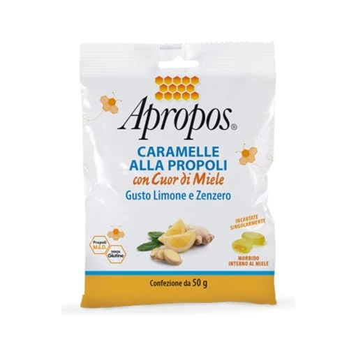 Apropos Harte Propolis Süßigkeiten mit Honigherz Zitrone und Ingwer, 50 g