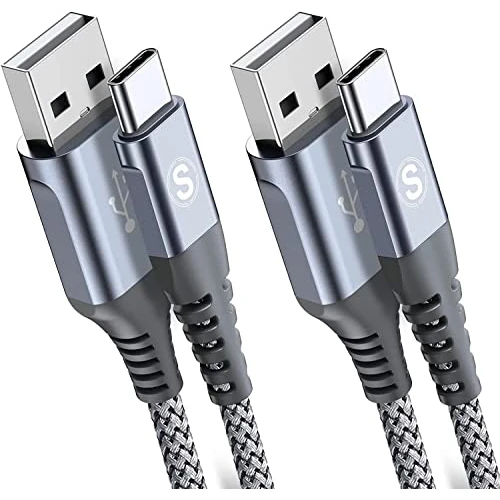 Zeitlich begrenztes Angebot: sweguard USB C Kabel 3.1A [2Stück 3m] Schnellladung, Ladekabel USB C Nylon für iPhone 15 16 Pro Max, Samsung Galaxy S24 S23 S22 S21 S20 S10 S9 S8 Plus,Note,A71 A55 A52 A51 A50 A15,Flip Pixel LG Moto von 11.99 € auf 11.99 € (0.