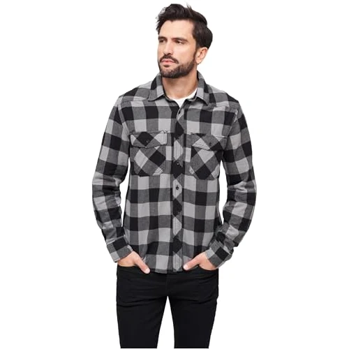 Offerta a tempo: Brandit Check Shirt Long Sleeve, Farbe: blk+charco, Größe: S - 55% da 44.90 € a 19.99 €