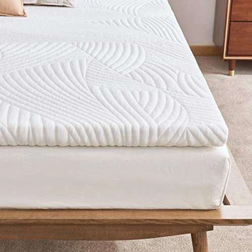 Sweetnight Mattress Topper 160x200cm, Gel Memory Foam Mattress Topper, Quality Bed Topper,Medium Firm for Pressure Relief , with Removable and Washable Cover,160x200x5cm