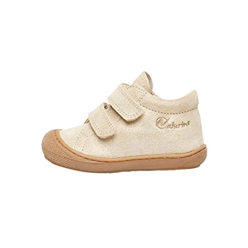 Naturino Cocoon VL-Zapatitos Primeros Pasos de Ante con Purpurina Platino 25