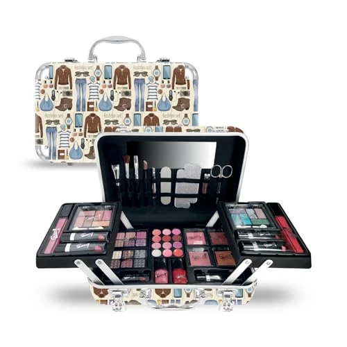 Offerta a tempo: GLOSS ! Valigetta per trucchi – Cofanetto trucco donna – regalo Natale – Idea regalo compleanno, insegnante, San Valentino, festa della mamma – Cofanetto bellezza - VINTAGE - 37% da 64.90 € a 40.85 €