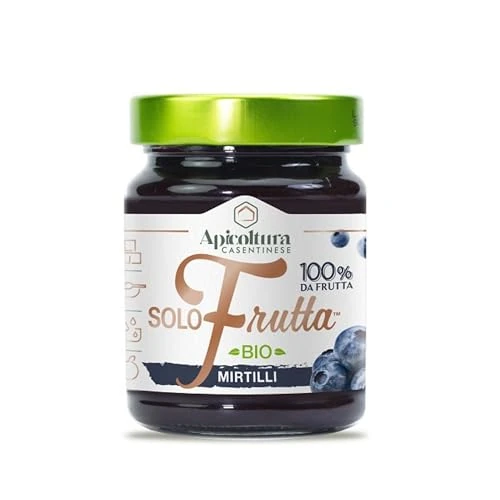Offerta a tempo: Apicoltura Casentinese, Solofrutta Bio Mirtilli, Composta 100% Frutta Biologica, Vasetto da 295 g - 18% da 5.49 € a 4.49 €
