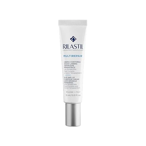 Offerta a tempo: Rilastil Multirepair Crema Contorno Occhi Labbra Antirughe e Antiossidante, Riparatrice, Antiborse e Antiocchiaie, Confezione da 15 ml - 24% da 26.98 € a 20.60 €