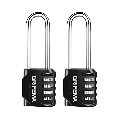期間限定オファー: GRIFEMA GA1002 4 Digit Combination Padlock, Long Shackle Padlocks Outdoor Heavy Duty Waterproof Weatherproof for Gym Locker, School, Fence, Garage, Shed, 2 Pack 通常価格 9.99 JPY セール価格 9.99 JPY (割引 0%)