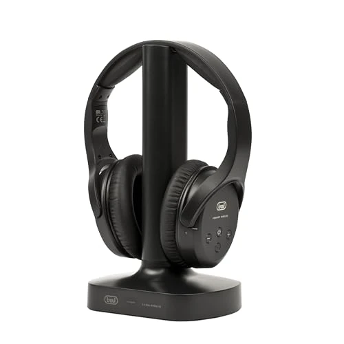 Tijdelijke aanbieding: Trevi FRS 1480 R stereo hoofdtelefoon voor tv, draadloze RF-ontvanger, laadstation, optische digitaal, 3,5 mm jackstekker, RCA, verstelbare beugel, automatische uitschakeling van 75.24 € naar 75.24 € (0.00% korting)