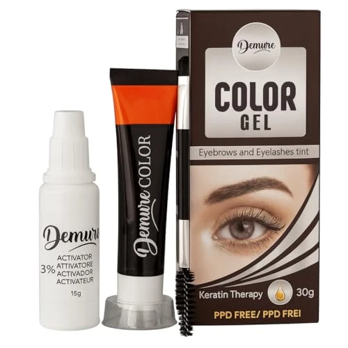 Zeitlich begrenztes Angebot: Demure Wimpernfarbe und Augenbrauenfarbe Set mit Keratin, PPD frei, Ammoniakfrei, 20+ Anwendungen, bis zu 4 Wochen Wirkung, Eyelash & Eyebrow Tint Kit (3.0 Braun/Dunkelbraun) von 13.50 € auf 13.50 € (0.00% Rabatt)