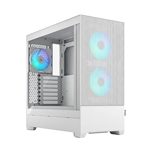 Offerta a tempo: Fractal Design Pop Air RGB White - Tempered Glass Clear Tint - Honeycomb Mesh Front – TG side panel - Three 120 mm Aspect 12 RGB fans included – ATX High Airflow Mid Tower PC Gaming Case - 0% da 104.82 € a 104.82 €