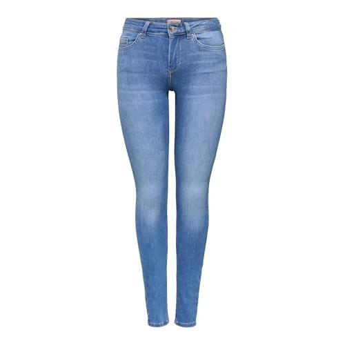 Offerta a tempo: Only ONLBLUSH Jeans a Vita Media Skinny Fit, Media Blu Denim, (M) W x 32L - 10% da 44.99 € a 40.49 €