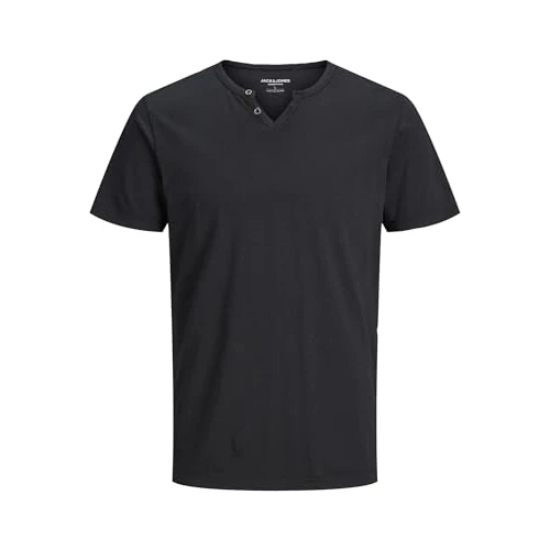 Offerta a tempo: JACK & JONES Jjesplit Neck Tee Ss Noos, T-Shirt Uomo, Nero (Black Fit:slim), L - 20% da 19.99 € a 15.93 €