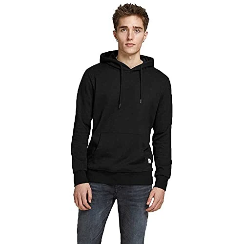 Offerta a tempo: JACK & JONES JJEBASIC SWEAT HOOD NOOS, Felpa con cappuccio, Uomo, Nero, M - 37% da 34.99 € a 21.95 €