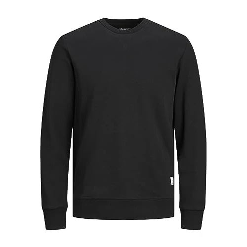 Offerta a tempo: JACK & JONES Jjebasic - Felpa Girocollo in Felpa, Colore: Nero - 43% da 29.99 € a 16.99 €