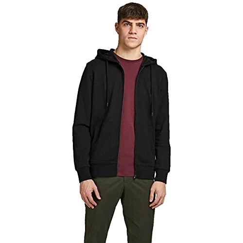 JACK & JONES Jjebasic Sweat Zip Hood Noos Sudadera con Capucha de Deporte para Hombre