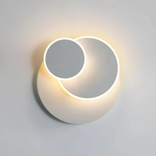 Oferta limitowana: DELIPOP Lampa ścienna LED do wnętrz, 15 W, nowoczesna, okrągła, obracana o 350°, z aluminium, kreatywna ochrona 3 w 1, oświetlenie ścienne LED, 3000 K, ciepła biel, do sypialni, salonu, korytarza z 149.24 zł na 149.24 zł (oszczędź 0.00%