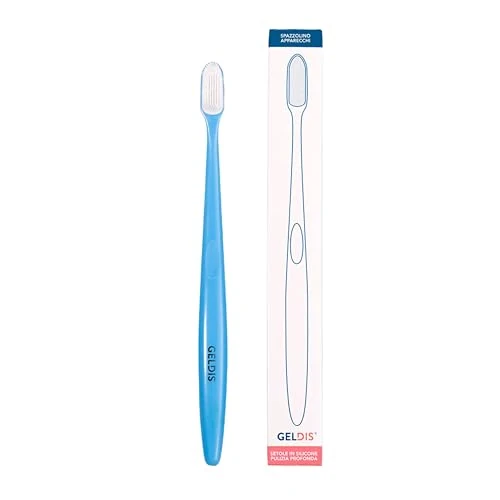Offre limitée : GELDIS Brosse Prothese Dentaire en Silicone - Équipé de poils en Silicone Spéciaux, Conçus Pour Nettoyer Gouttières Transparentes, Prothèses, Occlusions et Appareils Orthodontiques. de 6.49 € à 6.49 € (0.00% de remise)
