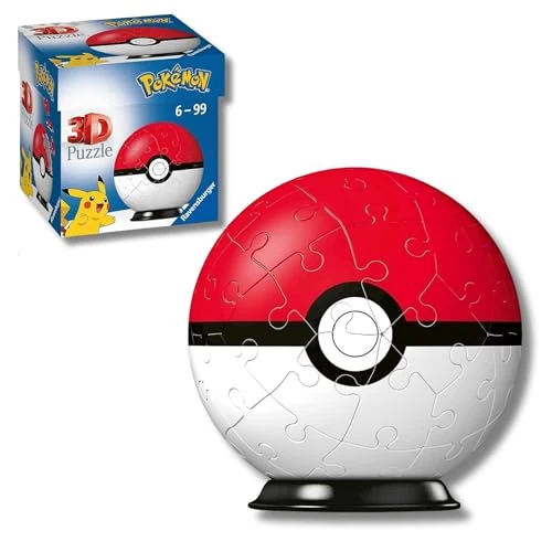 Limited offer: Ravensburger Pokemon Pokeball - 3D Jigsaw Puzzle Ball for Kids Age 6 Years Up - 54 Pieces - No Glue Required from 7.49 EUR to 7.49 EUR (save 0%)